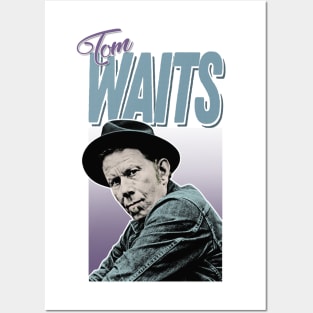 Tom Waits / Retro 80s Faded Styled Aesthetic Design Posters and Art